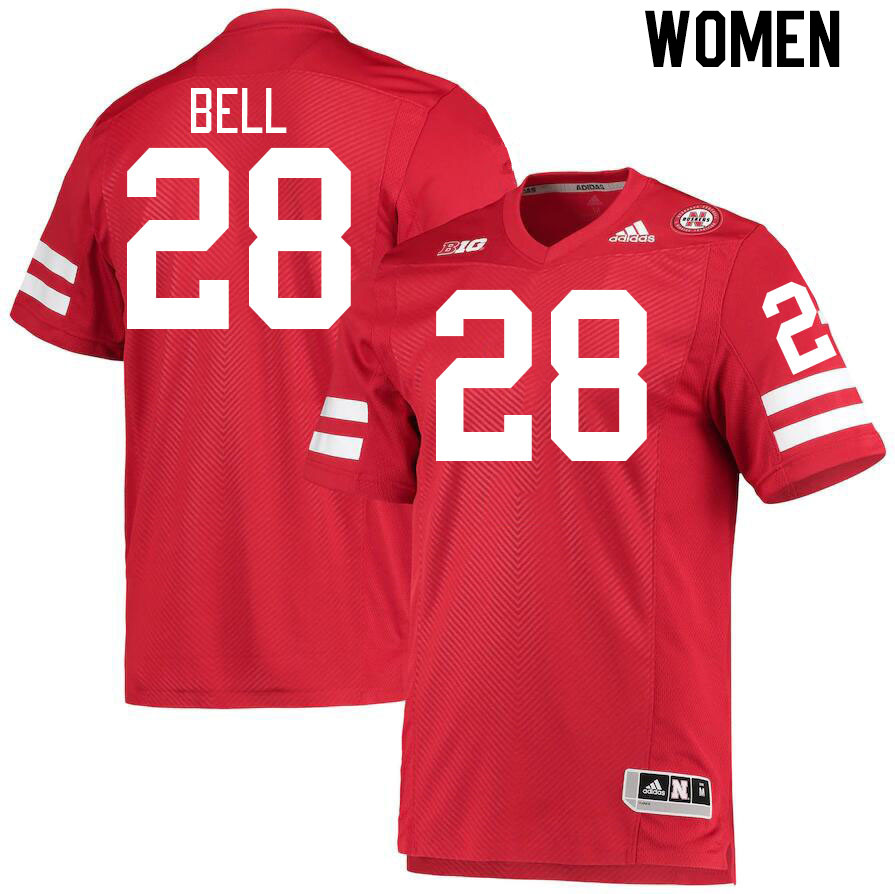 Women #28 Demitrius Bell Nebraska Cornhuskers College Football Jerseys Stitched Sale-Red